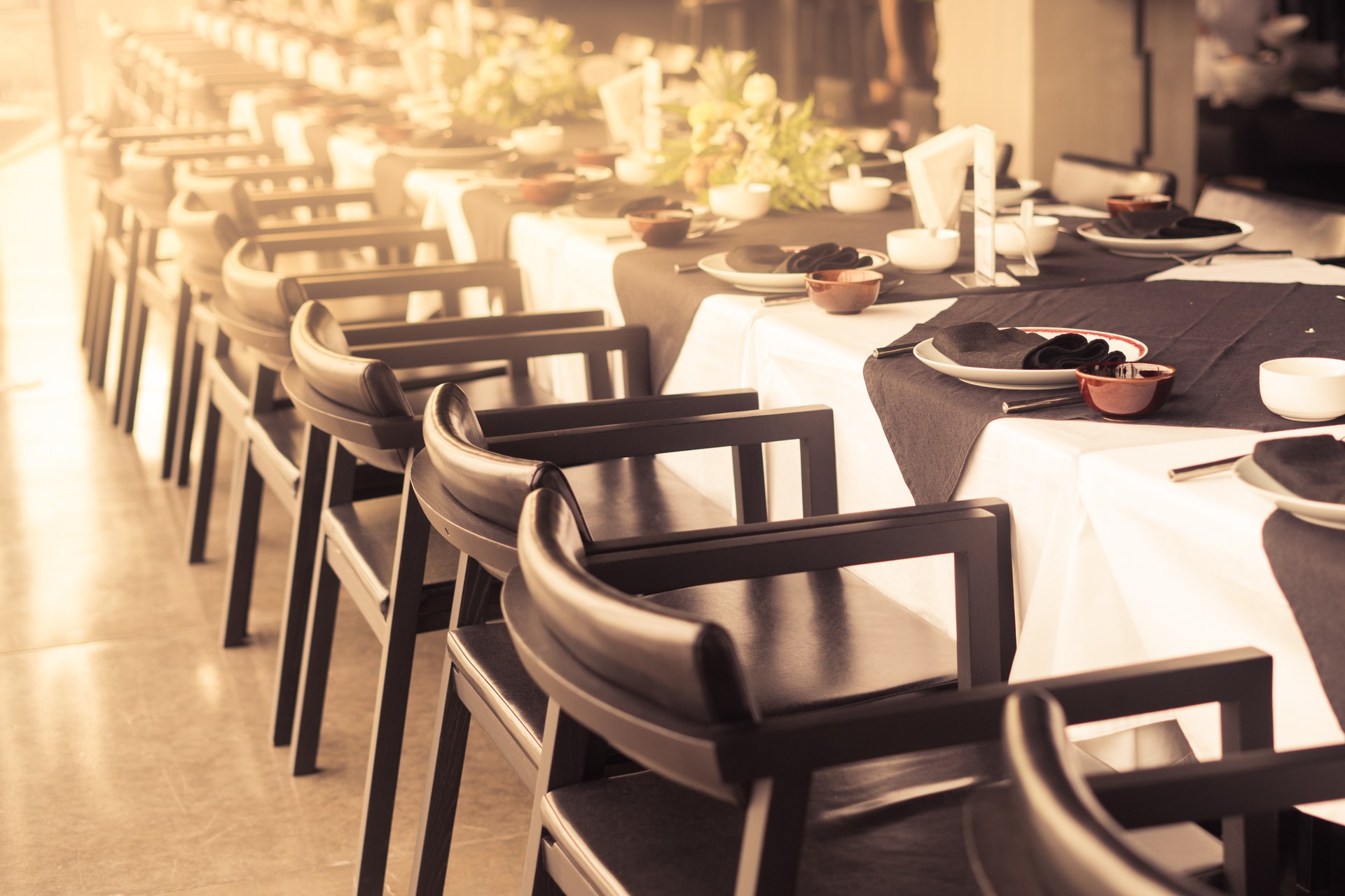 Restaurant table setting